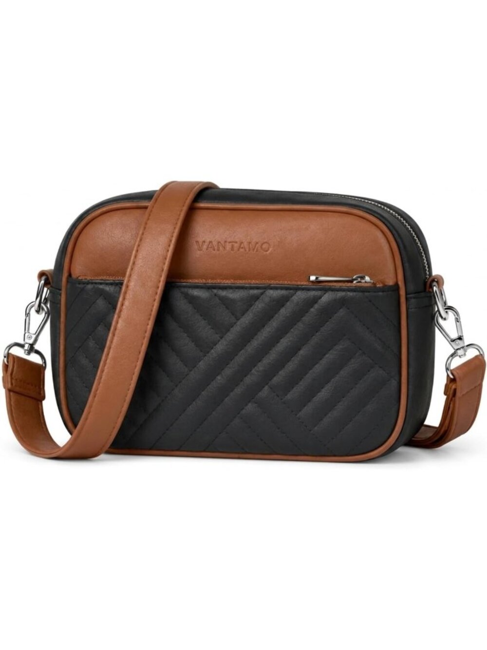 Stylish Quilted Crossbody Bag for Women | Anti-Pickpocket Clip | Vegan Leather